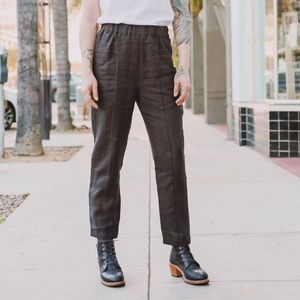 MATE the Label Willow Linen Pant in Vintage Black sz Small